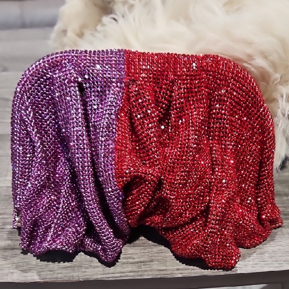 COPY - La Petite Colorblock Crystal Mesh Clutch By Benedetta Bruzziches